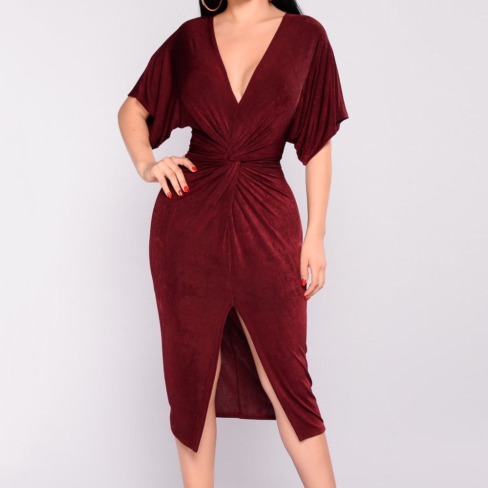FASHION NOVA Full Grown Knot Dress